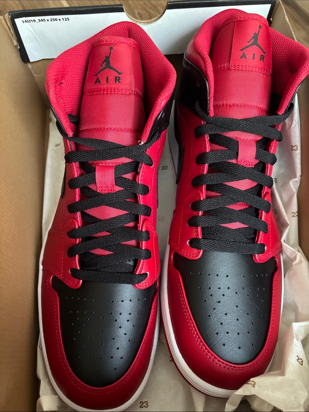 NWT, NEVER WORN Jordan’s Nike Red and Black High-Top Sneakers. Still OG Box! - Picture 3 of 6